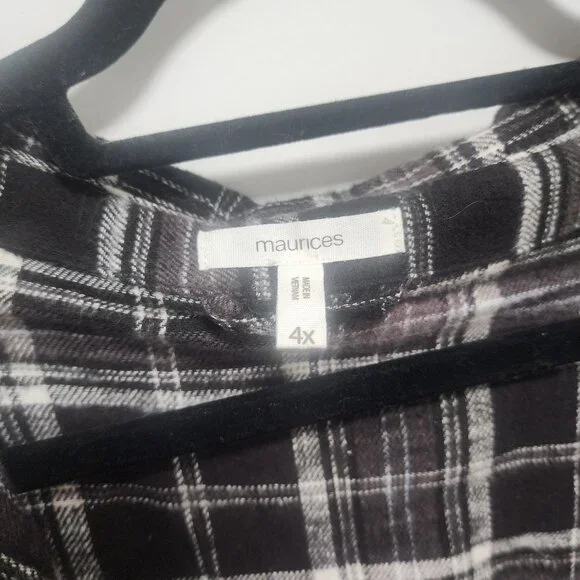 Worn Once Maurices Size 4x Flannel Top - Picture 3 of 3